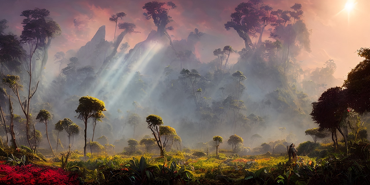 Fantasy Jungle Fantasy art depicting a jungle landscape.